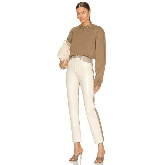 AGOLDE 90’s Pinch Waist in Powder Recycled Leather &...